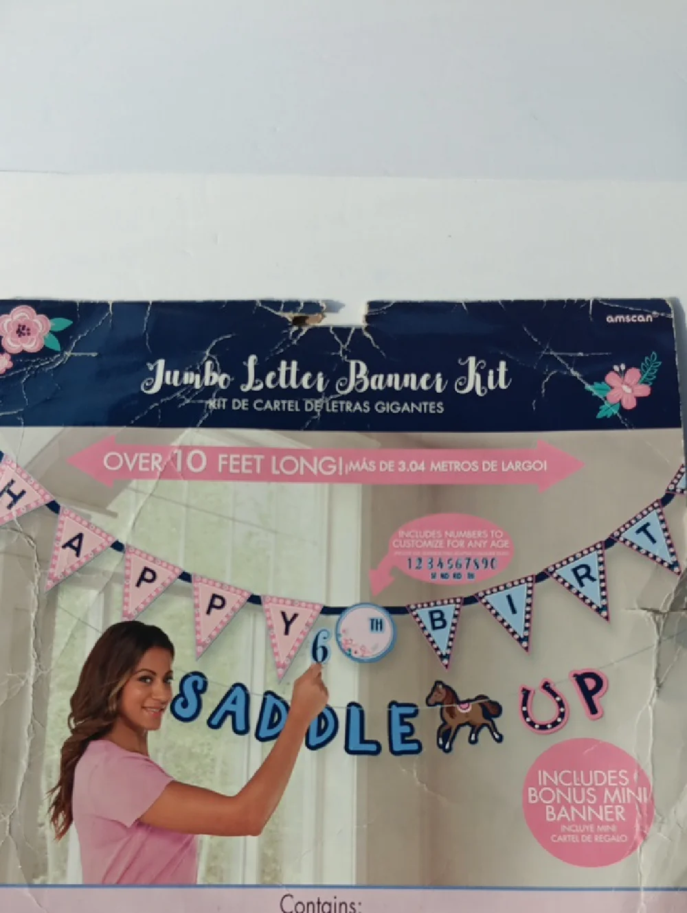 Amscan Pink and Blue Saddle Up Birthday Banner